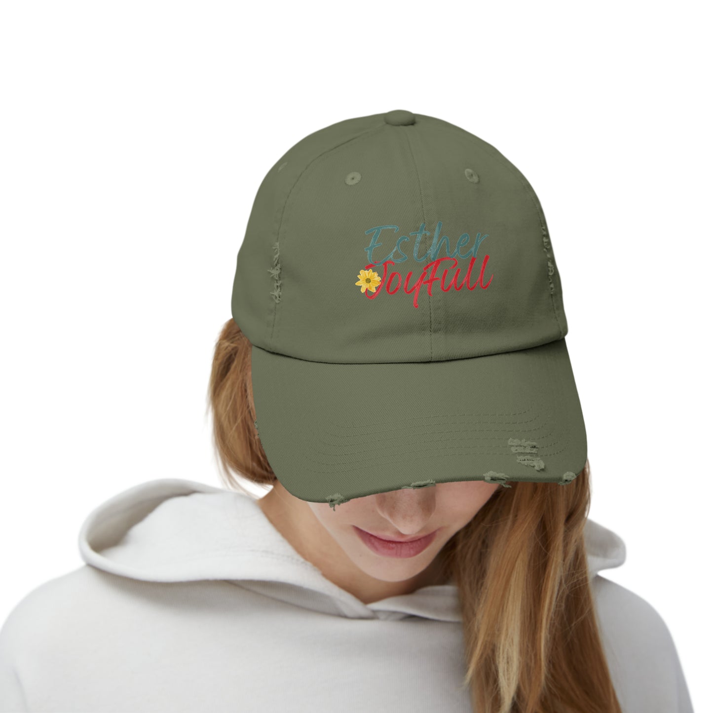 Esther JoyFull Unisex Distressed Cap